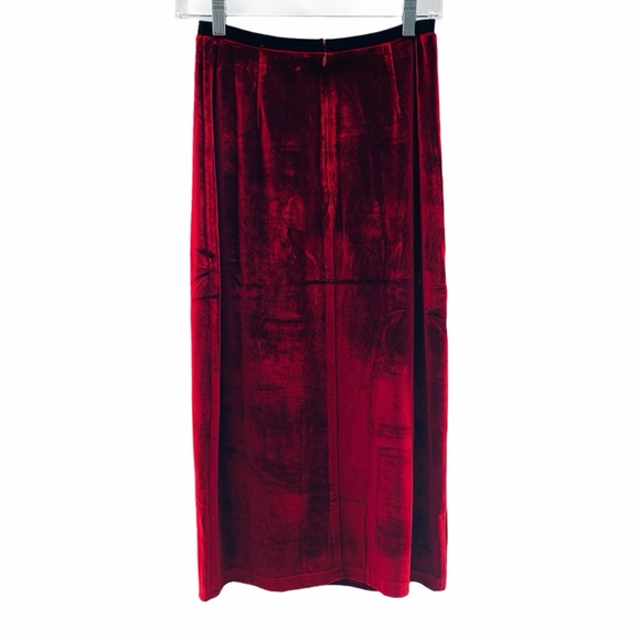 NWT Foxiedox Velour Velvet Embroidered Maxi Skirt - Picture 4 of 6